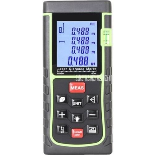 E40 Digital Laser Distance Meter Rangefinder 40M Laser Distance Meter Laser Area Volume Build Measure Device Ruler Test Tool