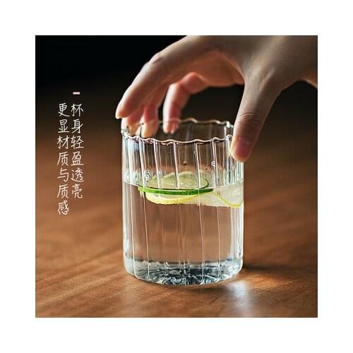 First snow ins feng shui transparent glass cup female Japanese household heat cup drink a cup of drink good contracted