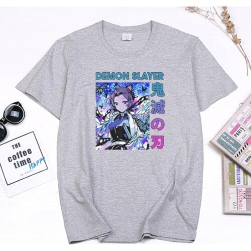 Demon Slayer Otaku T Shirt Kimetsu No Yaiba Anime Kawaii Shinobu Printed T-shirt Funny Ullzang Vintage Cartoon Korean Style Tees