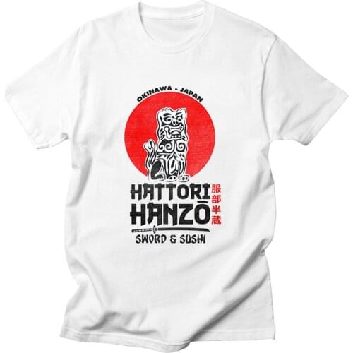 Hattori Hanzo Men Tees T-Shirts COOL Casual Apparel Fashion Quentin Tarantino Samurai Okinawa Japan Japanese Movie