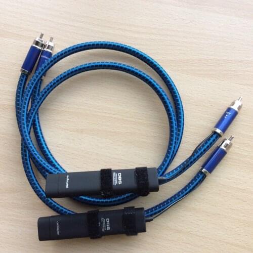 1 pair Hifi Tube amplifier CD/DVD player Hi-end SKY RCA Interconnect Audio Cable with 72V DBS no battery