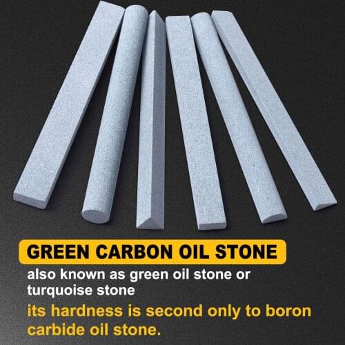 6Pcs 180Grit 100mm Green Carbon Whetstone Oil Stone Knife Sharpener Polishing Millstone Grinding Stone