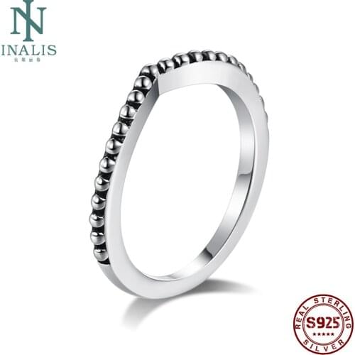 INALIS 100% 925 Sterling Silver Water Drop Finger Rings For Women Wedding Engagement Simple Ring Gift Fine Jewelry Recommend