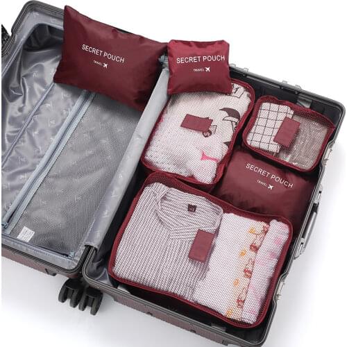 Multifunction 6pcs Travel Bags Waterproof Clothes Storage Luggage Organizer Pouch Packing Cube Men And Women Travel Storage Bag