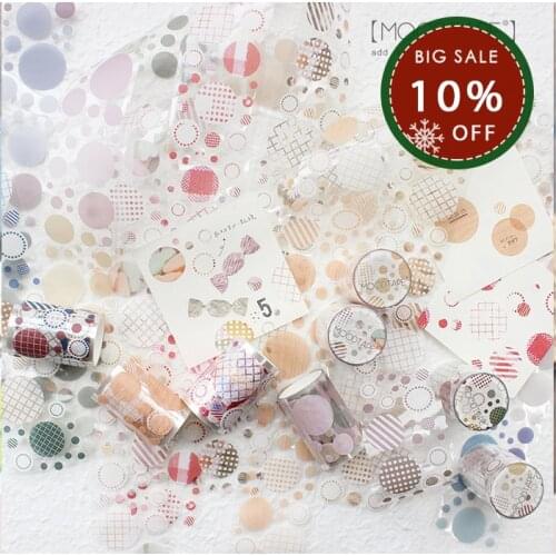 Moodtape washi tape PET background sticker pack Scrapbooking Album diy handmade decoration sticker masking tape631333579646