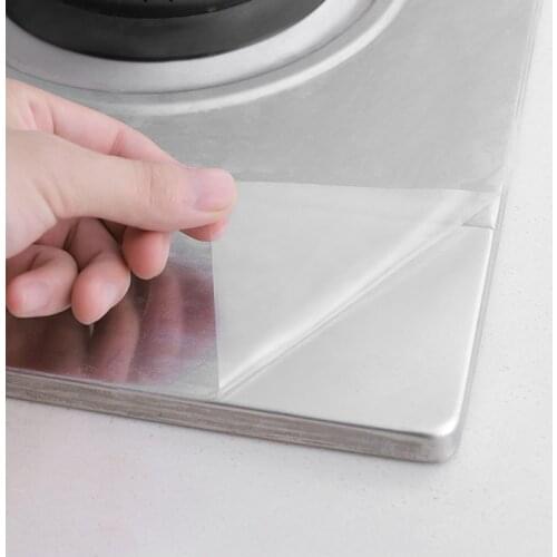 Kitchen Cabinet Anti-oil Waterproof Transparent Wall Paper Stickers Heat Resistant Self Adhesive Wallpapers
