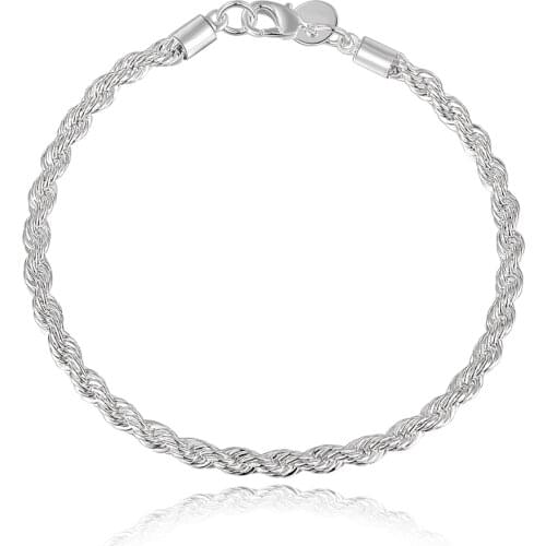 Factory wholesale Beautiful fashion Elegant color silver charm Rope Lovely Bracelet Top quality Gorgeous jewelry H207
