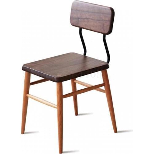 Original chair Nordic wood cherry wood black walnut cafe wrought iron