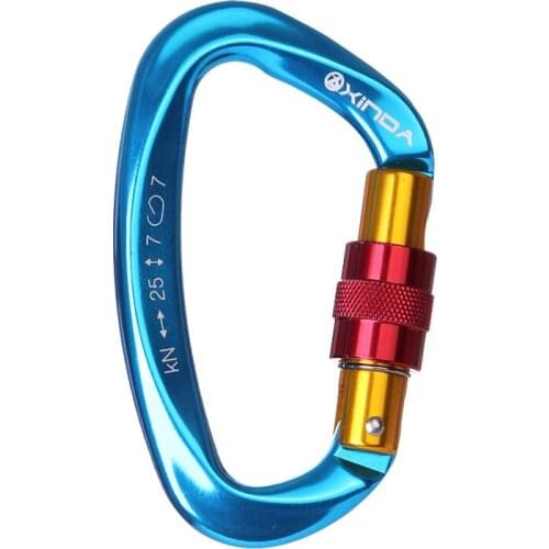 25KN Professional Safety Master Lock D-Ring Buckle Climbing Carabiner Equipment