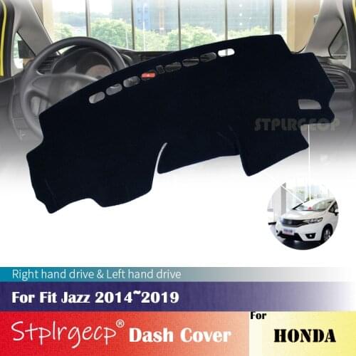 For Honda Fit Jazz 2014~2019 Anti-Slip Mat Dashboard Cover Pad Sunshade Dashmat Car Accessories 2018 2017 2016 2015 StylingCover