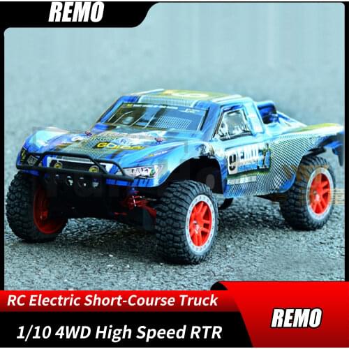 REMO Remote Control Short-Course Truck 1/10 RC 4WD Adult Racing High-speed Buggy Off-road Vehicle Model Car Kids Toy Gift