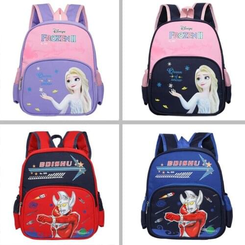 Spiderman Cartoon Backpack Kindergarten 3 years old 5 Kids Fashion Boy Girl Outing Backpack Purple Aisha Princess School Bag
