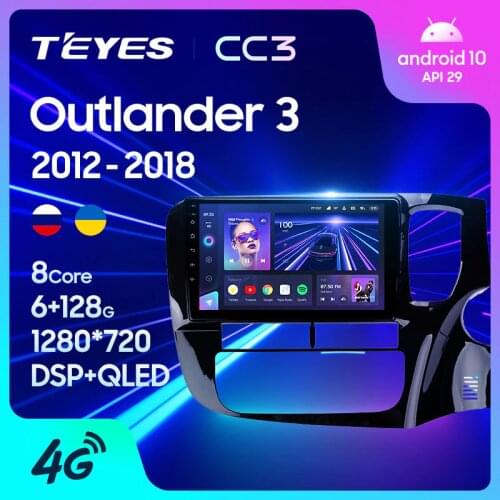 TEYES CC3 For Mitsubishi Outlander 3 GF0W GG0W 2012 - 2018 Right hand driver Car Radio Multimedia Video Player Navigation stereo GPS Android 10 No 2din 2 din dvd