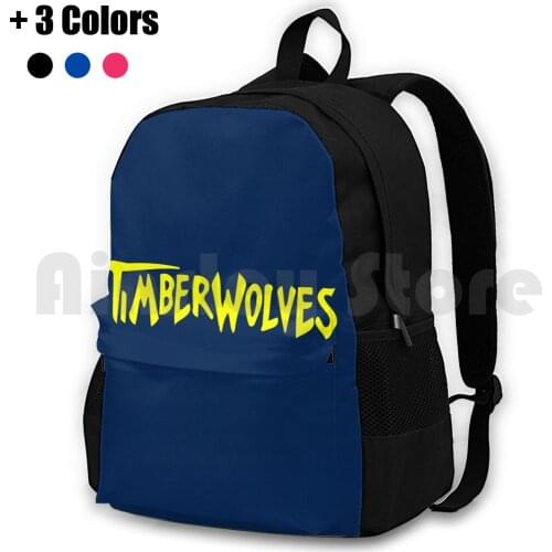 Timberwolves Outdoor Hiking Backpack Waterproof Camping Travel Air Bud Buddy Basketball Timberwolves Dog K9 Framm Sports Golden