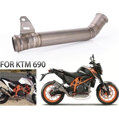 Motorcycle Exhaust Mid Pipe For KTM 690 Duke 2012-2017 Husqvarna Vitpilen 701 2018-2019 Stainless Steel Middle Link Pipe Muffler