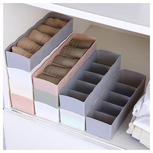 Artracyse Can Be Superimposed Underwear Storage Box Fabric Drawer Type Underwear Bra Socks Compartment Separation Storage Box