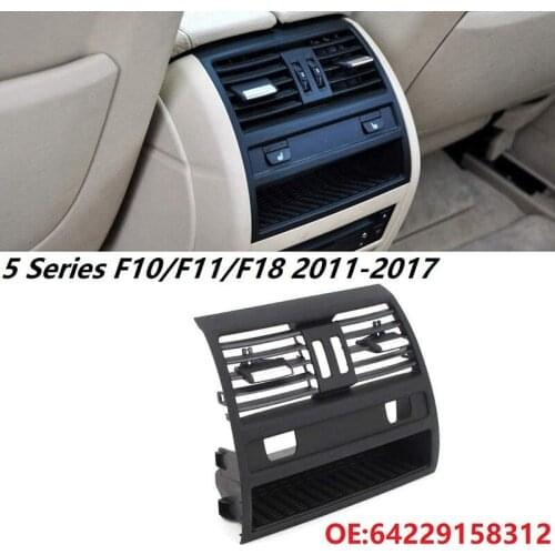 Rear A/C Vens with Button, Dashboard Fresh Air Grille Center Vents for -BMW 5 Series F10/F11/F18 2011-2017 64229158312