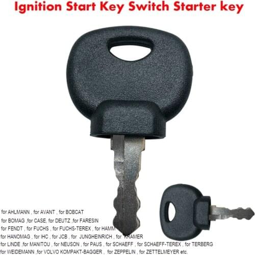 Start 14607 IGNITION KEY PLANT APPLICATIONS For JCB for BOBCAT for BOMAG for MANITOU for TRACTOR for DEUTZ for FENDT for FUCHS