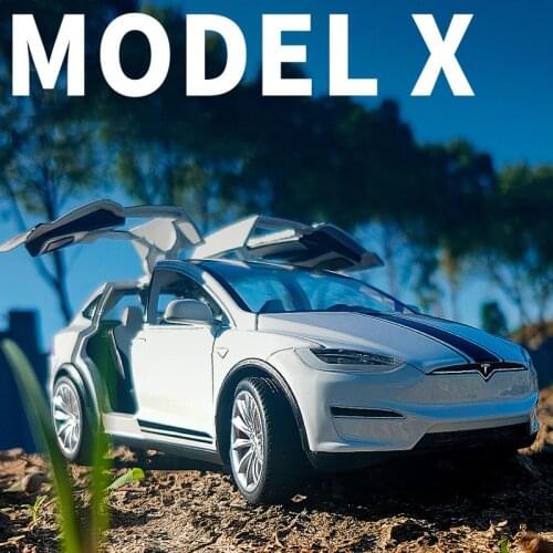 2021 New 1:24 Tesla MODEL X Alloy Car Model Diecasts & Toy Vehicles Toy Cars Free Shipping Kid Toys For Children Gifts Boy Toy