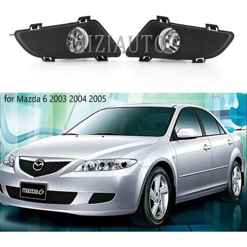 1 set Front Clear Fog Lights for Mazda 6 2003 2004 2005 Lamp Lens w/Wiring KitsRight Left and wire foglight fog light