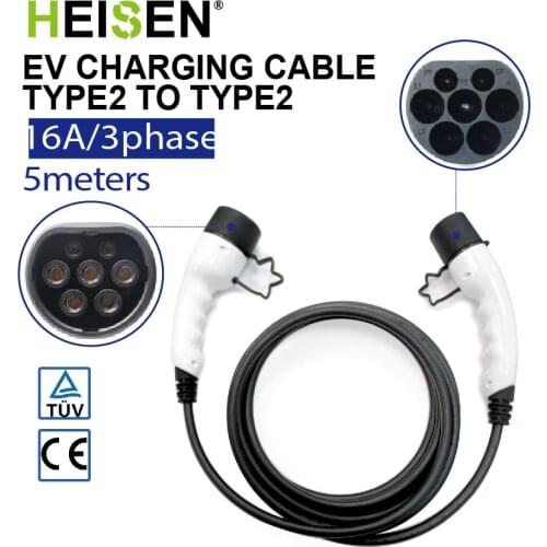 16A three phase 11kw ev cable type 1 to type 2 EV charger cable for electric vehicle IEC 62196 evse kit
