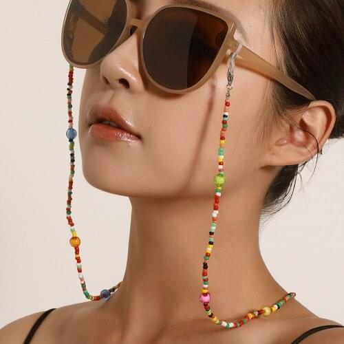 2021 Trendy Sunglasses Chain Anti-Lost Necklace Mask Chain Non-Drop Chic Eyewear Accessories Decoration
