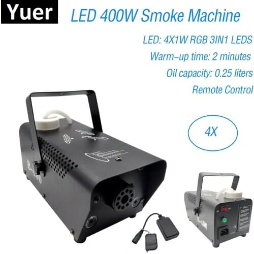 Wireless Remote Control LED 400W Fog Machine DMX 512 Smoke Machine RGB Color Mixing Stage Haze LED Dj Stage Light Smoke Thrower