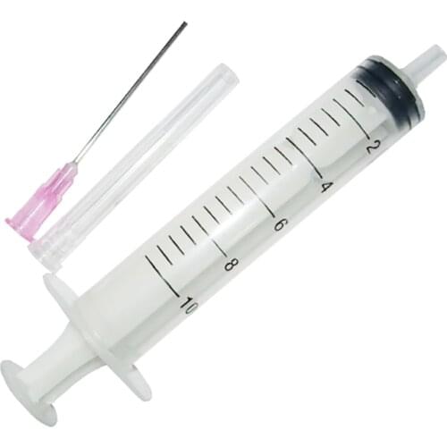 CISSPLAZA 5pcs refill tool 10ML syringe injector + 5cm long needle for refilling ink CISS CIS or ink cartridges