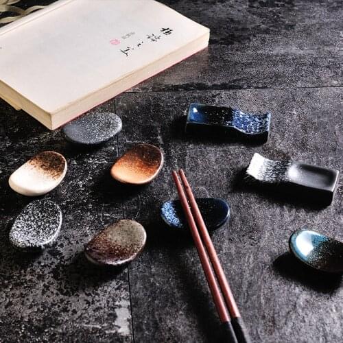 1PC Eco-Friendly Decorative Chopsticks Holder Japanese Style Kitchen Ceramic Chopstick Rest Stand