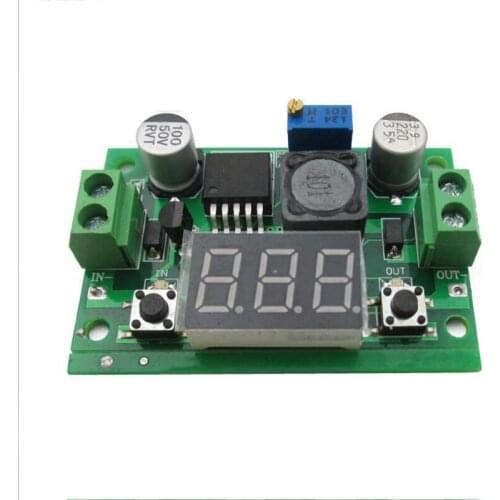 Glyduino LM2596 Power Module DC-DC Adjustable Step-down Charge Power Supply Module with LED Voltmeter Display