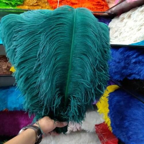 Coarse 100PCS ostrich feather Dark green ostrich plumage 60-65cm/24-26 inches wedding performance art plumes decoration