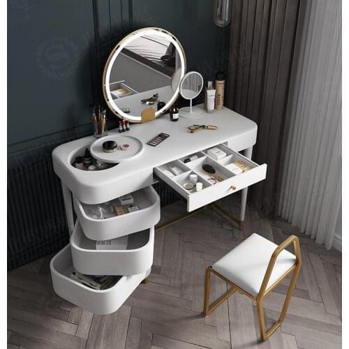 Multifunctional dressing table with lamp bedroom dressing table storage cabinet integrated dressing table