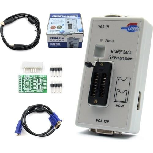 Genuine RT809F Serial ISP Programmer VGA LCD with RT-SOP8-A Simple Adapter Universal Programmable Calculator