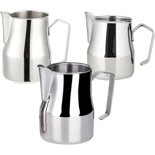 New Stainless Steel Coffee Pitcher 350ml/550ml/750ml Barista Craft Coffee Latte Milk Frothing Jug Pitcher