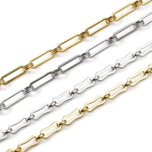 Simple Fashion Stainless Steel Necklace For Women Men Irregular Silver Color Gold Color Chain Necklace Minimalist Jewelry Gifts