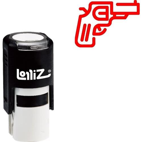 LolliZ Pistol Self-Inking Rubber Stamp - Modern Symbol Series