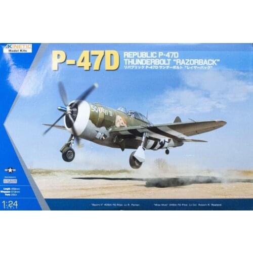 KINETIC K3208 1/24 P-47D REPUBLIC P-470 THUNDERBOLT RAZORBACK MODEL KIT