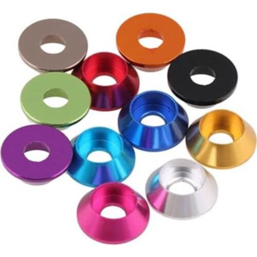 10pcs/lot aluminum cap head washer m2 m2.5 M3 M4 M5 M6 Multi-Color aluminum washer for hex socket cap head screw