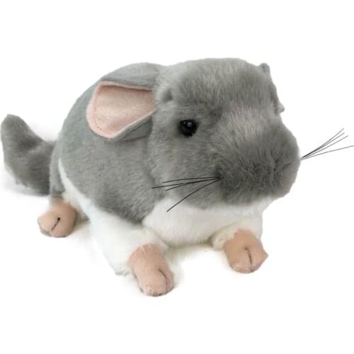 Cute Simulation Chinchilla Plush Toys Real Lifelike Rat Mouse Totoro Soft Stuffed Animals Dolls Gift Kids Girls Gift
