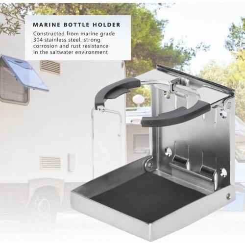 Car table Stainless Steel Folding Drink Cup Bottle Holder for Marine Boat Truck RV Adjustable automobiles