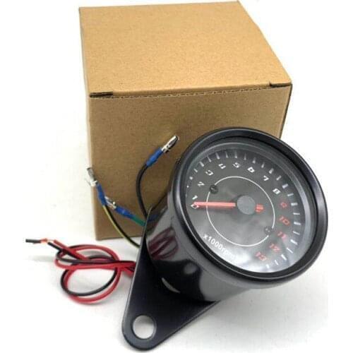 DC 12V Universal Motorcycle Tachometer Electronic Tach Meter Speedometer Gauge LED Backlight 13000 RPM