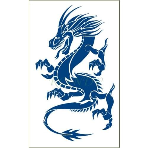 Waterproof Temporary Juice Tattoo Sticker Chinese Dragon Claw Big Stickers Flash Tatoo Fake Tatto Body Art for Men Women Girls