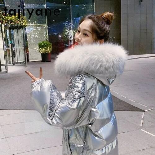Winter Jackets Women Real Raccoon Fur Collar Down Coat Famale New Warm Hooded Jacket Woman Korean Clothing Chaqueta Mujer SQQ274