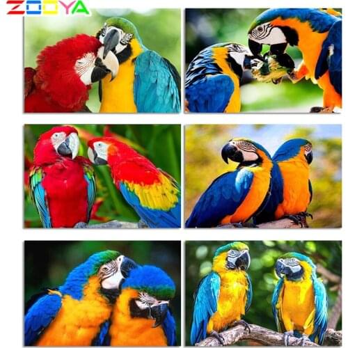 ZOOYA 3D Diamond Painting Full Drill Icon Diamond Embroidery Animals Birds 5D Diamond Mosaic Icons Home Decoration QR02
