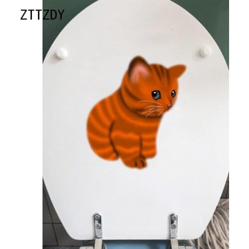 ZTTZDY 18.9*21.1CM Interesting Cat Wall Sticker Living Room Home Decor Toilet Decal T3-0288