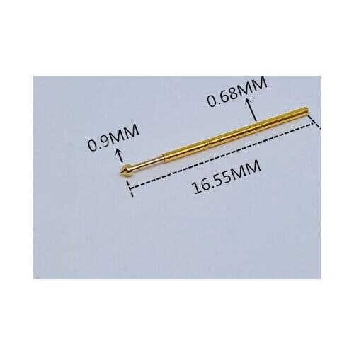 100Pcs Metal Plated Probe PA50-LM2 Spring Thimble Burning Chip Scalable Test Probe Diameter 0.68 MM