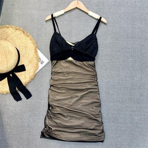 2021 women fashion Tight-fitting pleated long-sleeved two-piece dress hq20210830