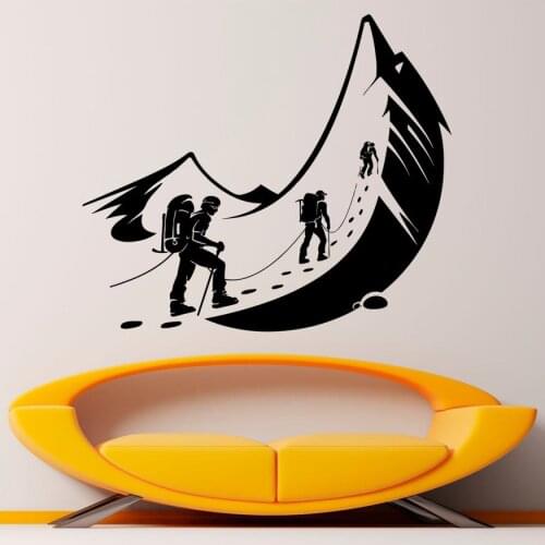 Climber Wall Decal Extreme Sport Rock Wall Sticker Vinyl Removable Interior Art Murals for Home Living Room Bedroom Decor C311
