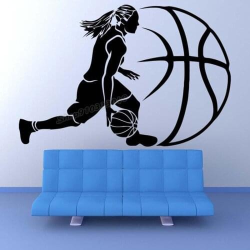 Basketball Wall decal Basketball Player Teamplay Sport Ball game Wall Sticker for Home Bedroom Decor Use Art Vinyl Decal B246