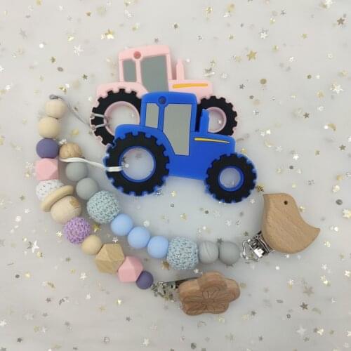 Baby Pacifier Clip Soother Chain BPA Free Silicone Teething Toy Food Grade Silicone Pacifier Chain Teether Bracelet For Newborn